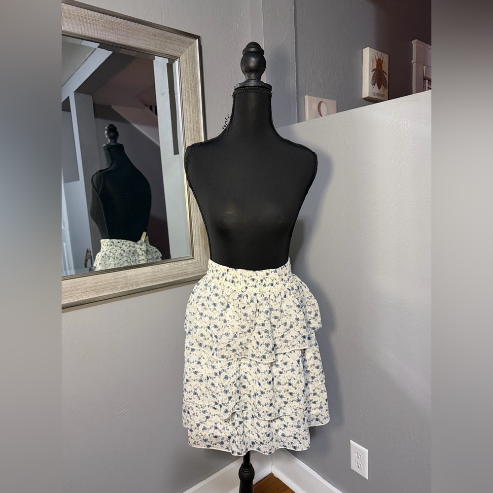 Maurice’s Floral Lace Tiered Romantic Preppy Midi Skirt Size XL.